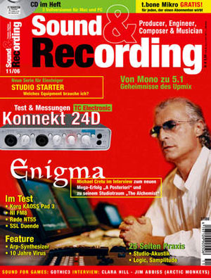Sound&Recording 11/2006 testet den Tube Summing Mixer